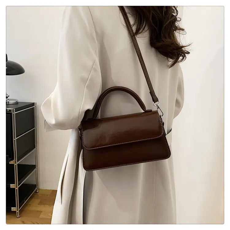 New Women's Brown Leather Crossbody Bag — feature 13