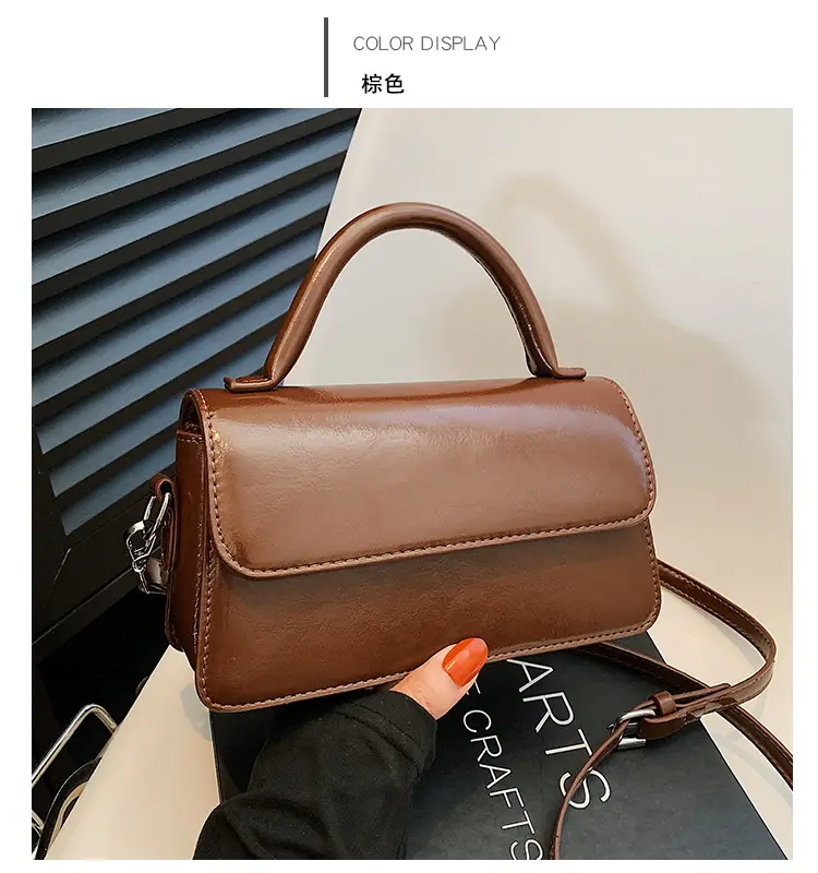 New Women's Brown Leather Crossbody Bag — feature 24