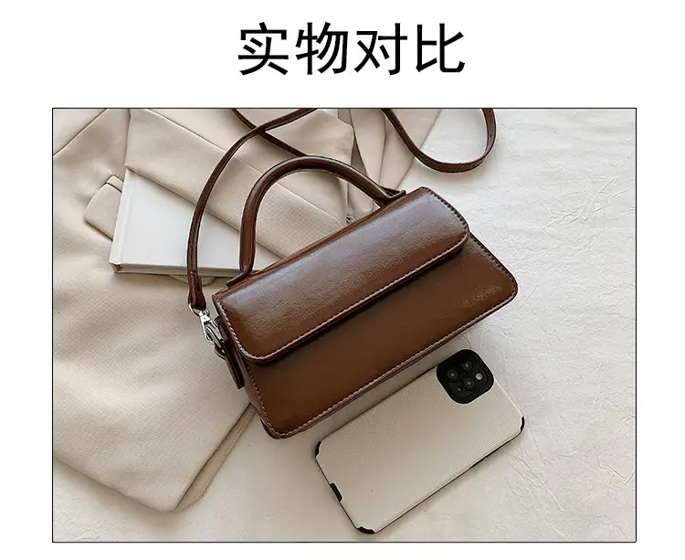 New Women's Brown Leather Crossbody Bag — feature 34