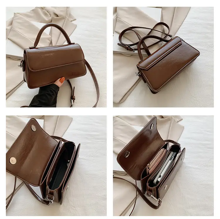 New Women's Brown Leather Crossbody Bag — feature 41