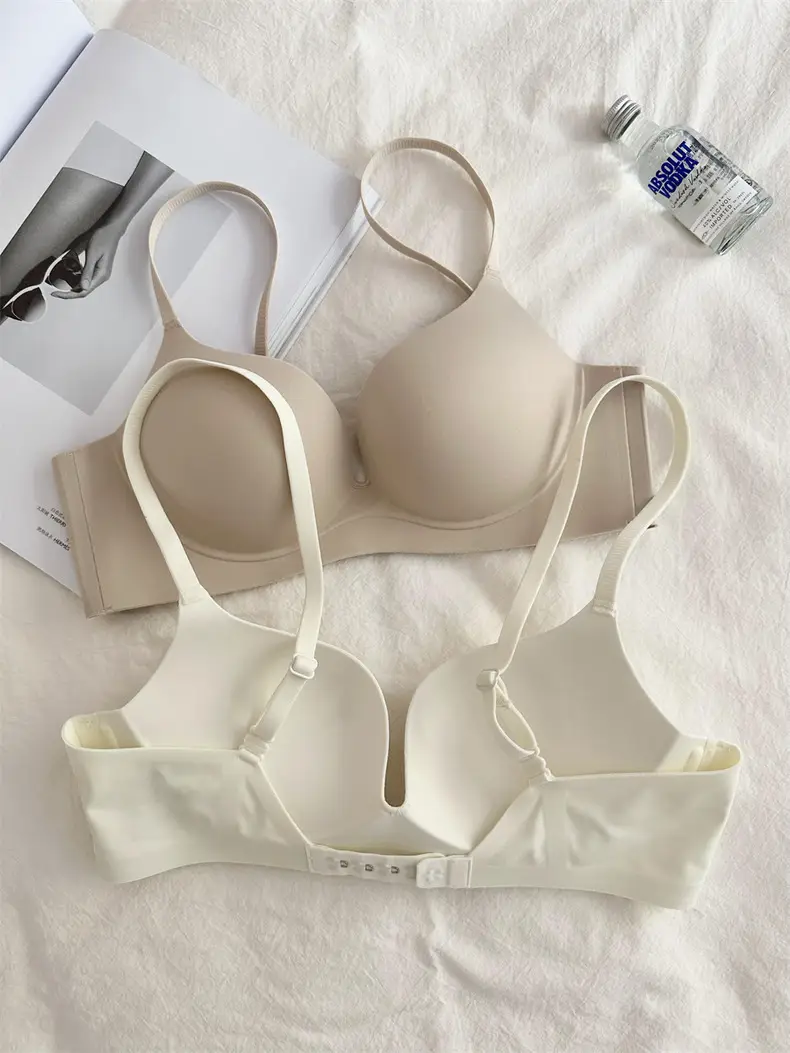 Little Egg seamless underwear one-piece Large U back small chest large gathered wireless bra 2.5 — feature 7
