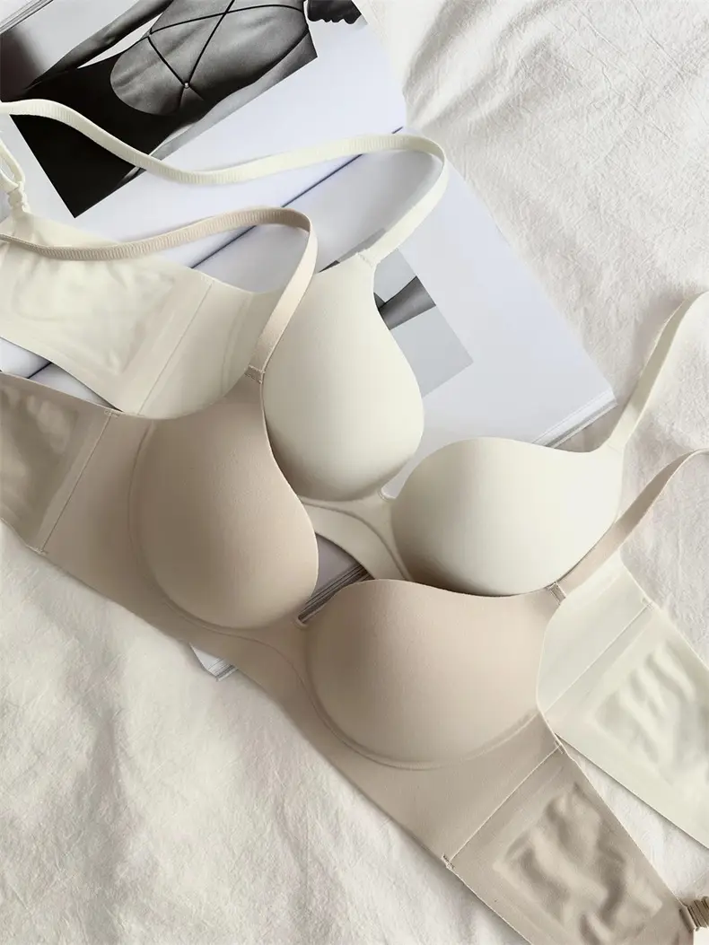 Little Egg seamless underwear one-piece Large U back small chest large gathered wireless bra 2.5 — feature 8