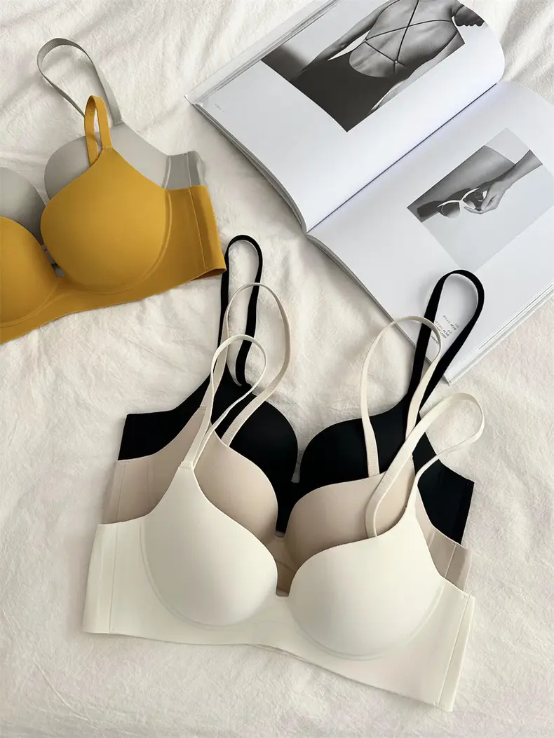 Little Egg seamless underwear one-piece Large U back small chest large gathered wireless bra 2.5 — feature 9