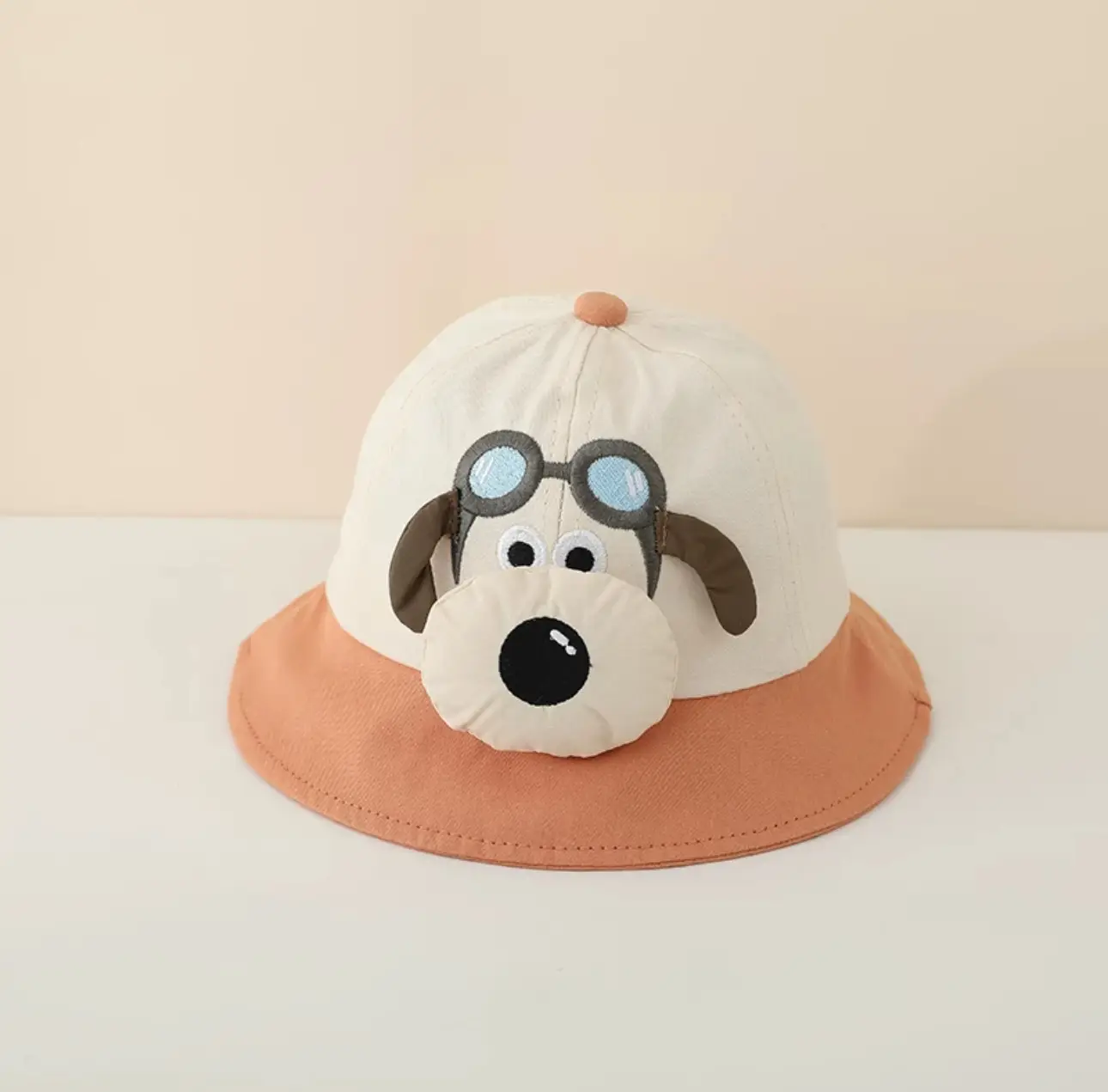 Baby Peaked Cap Puppy Hat with Blue Glasses Spring Fall 2024 — feature 17
