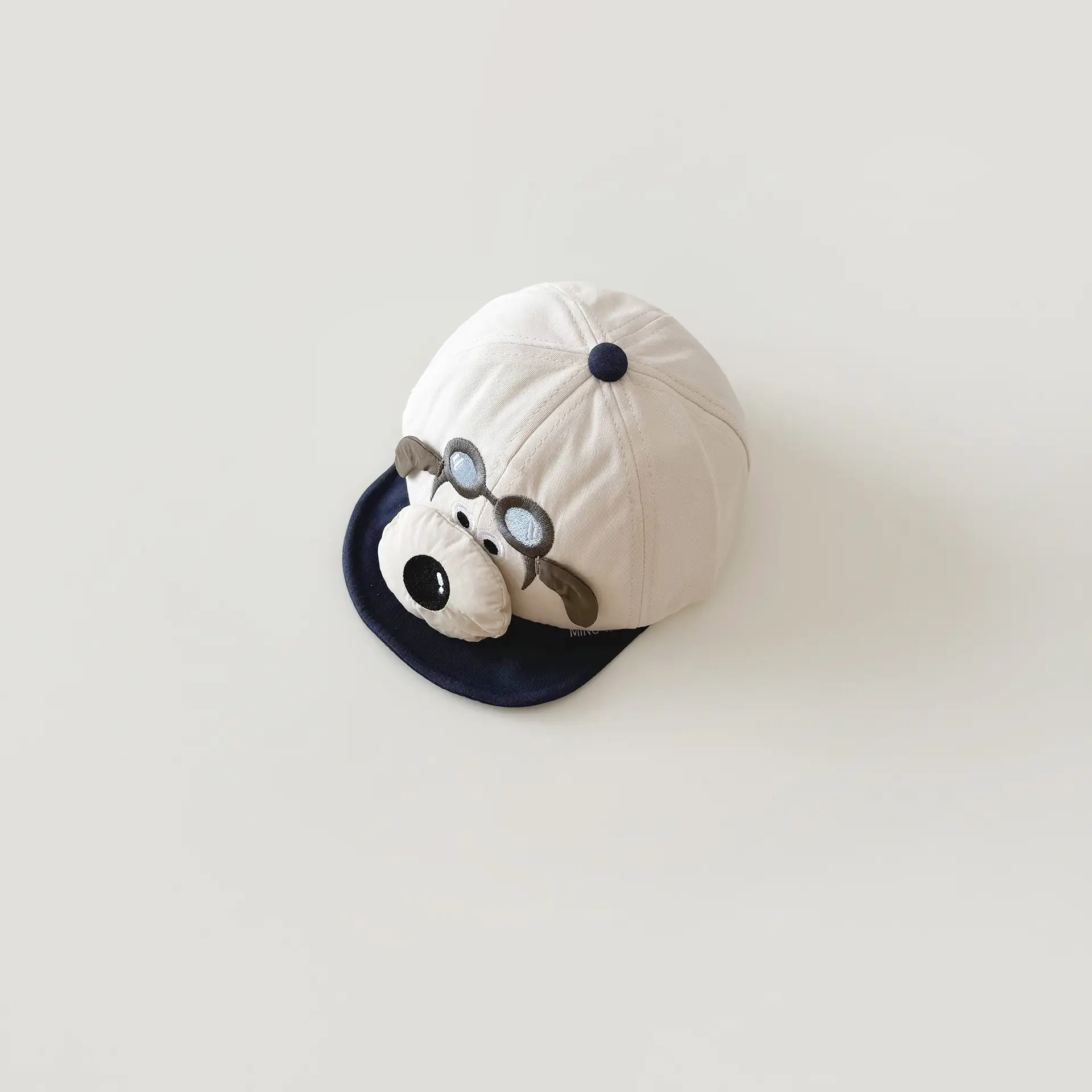 Baby Peaked Cap Puppy Hat with Blue Glasses Spring Fall 2024 - Image 5