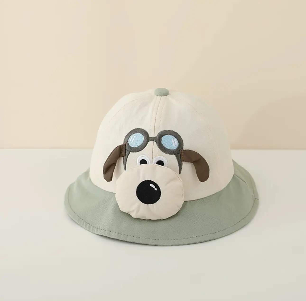 Baby Peaked Cap Puppy Hat with Blue Glasses Spring Fall 2024 - Image 7