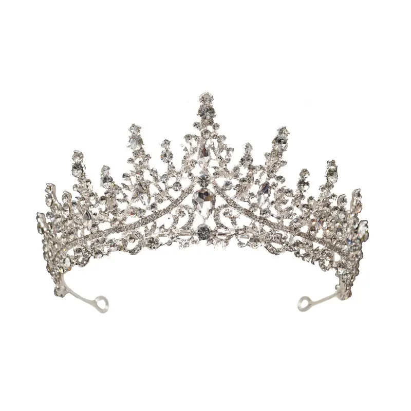 European Rhinestone Bridal Tiara Crown Accessory