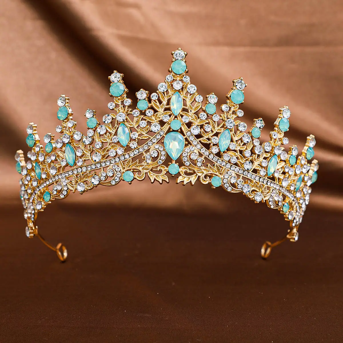 European Rhinestone Bridal Tiara Crown Accessory