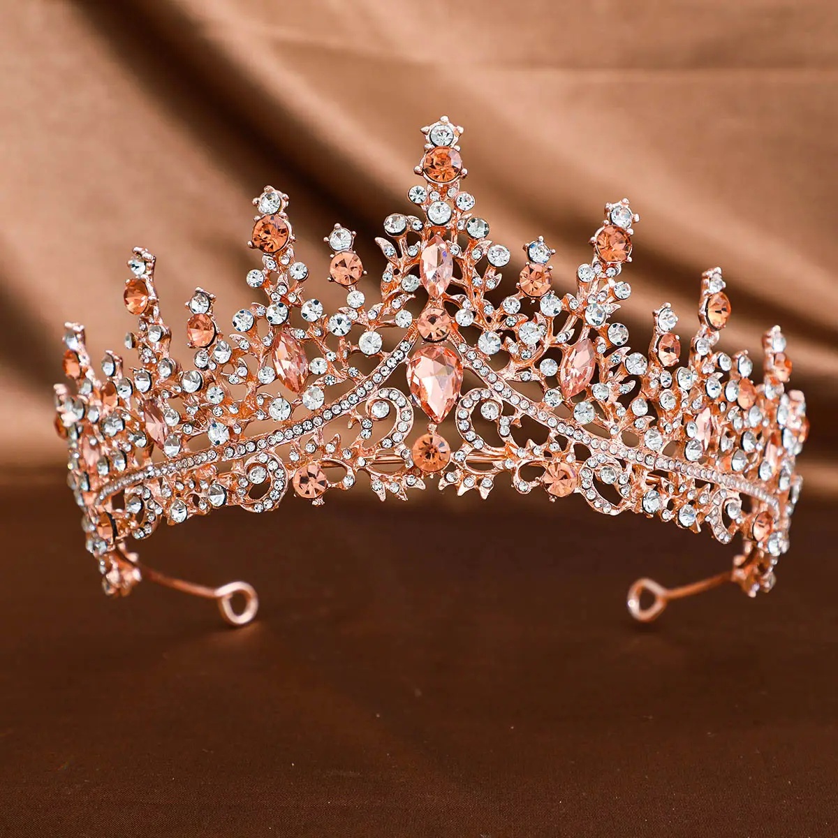 European Rhinestone Bridal Tiara Crown Accessory