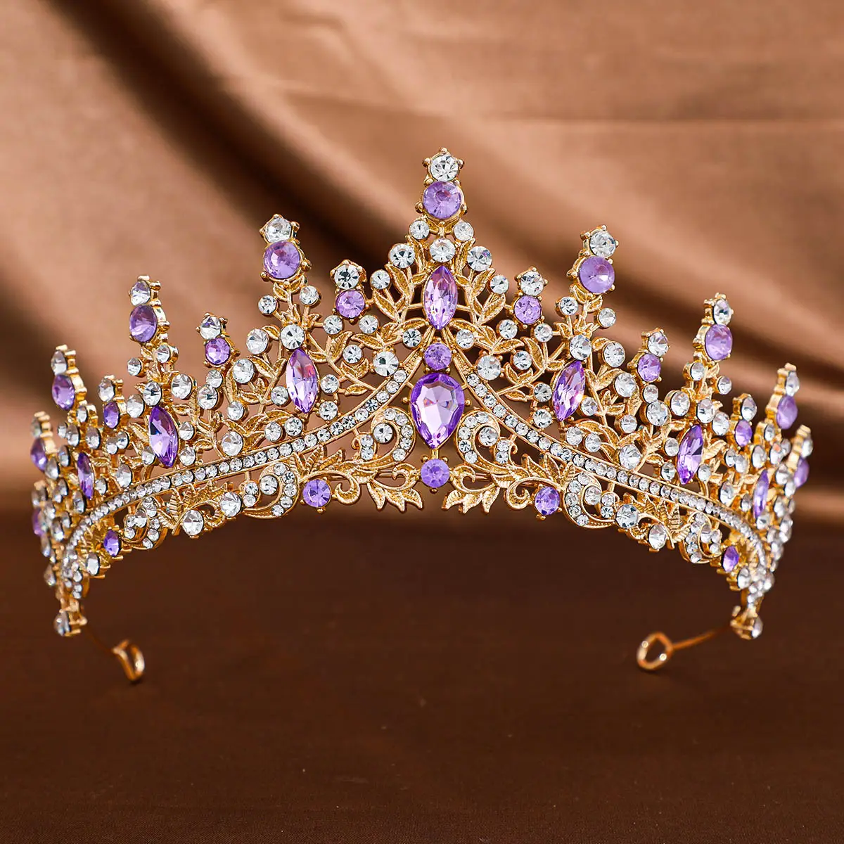 European Rhinestone Bridal Tiara Crown Accessory