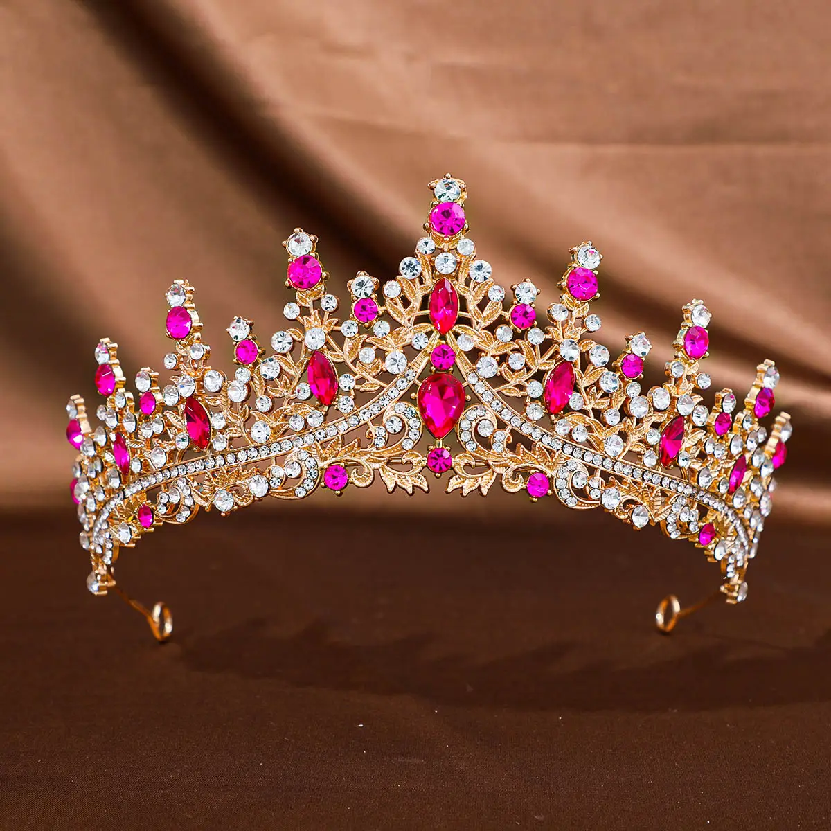 European Rhinestone Bridal Tiara Crown Accessory