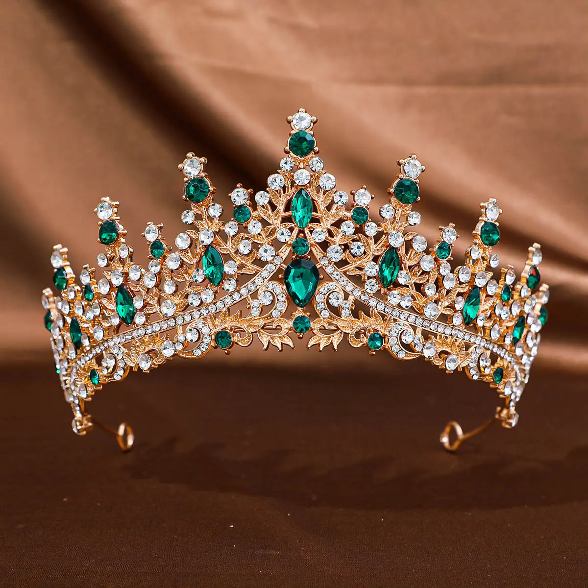 European Rhinestone Bridal Tiara Crown Accessory