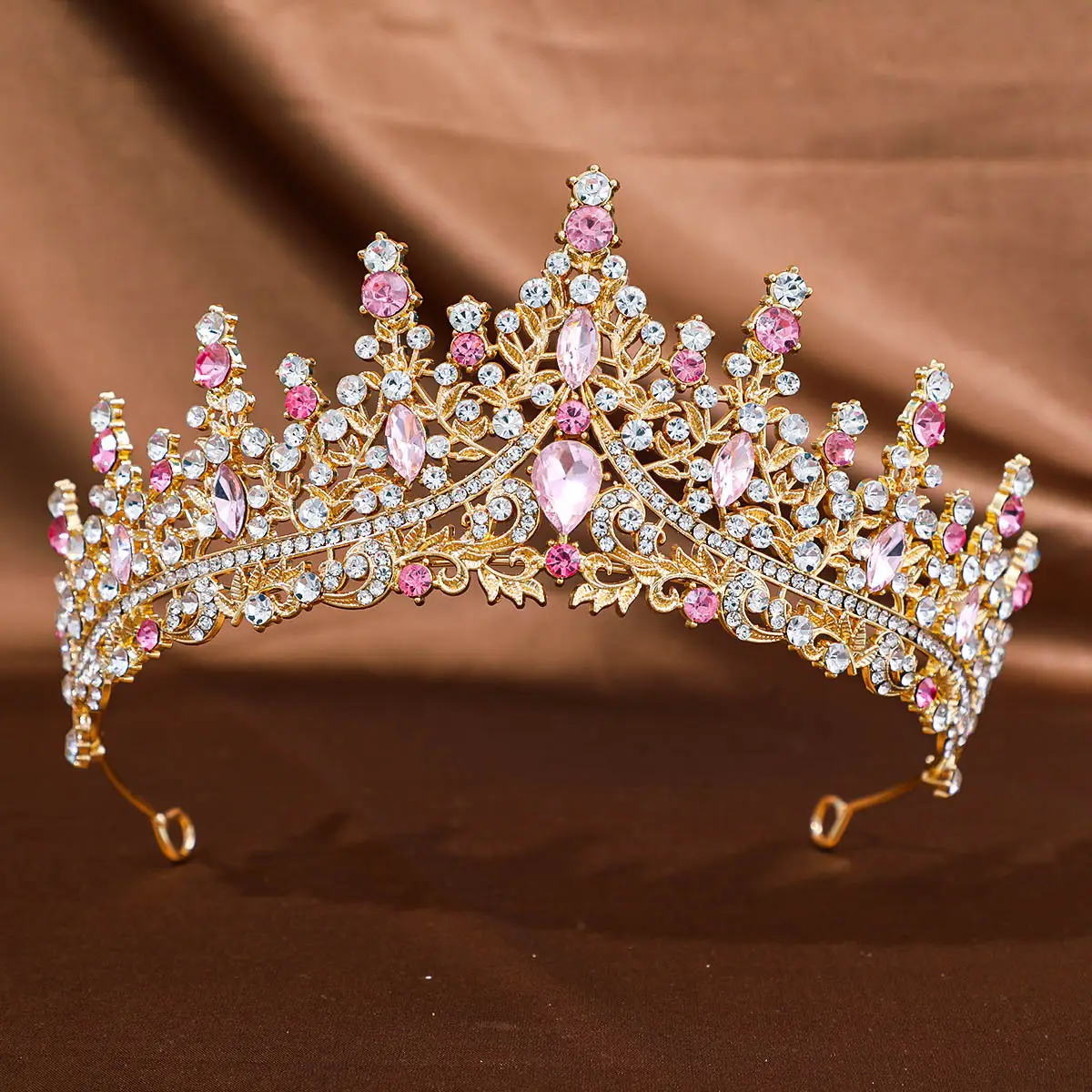 European Rhinestone Bridal Tiara Crown Accessory