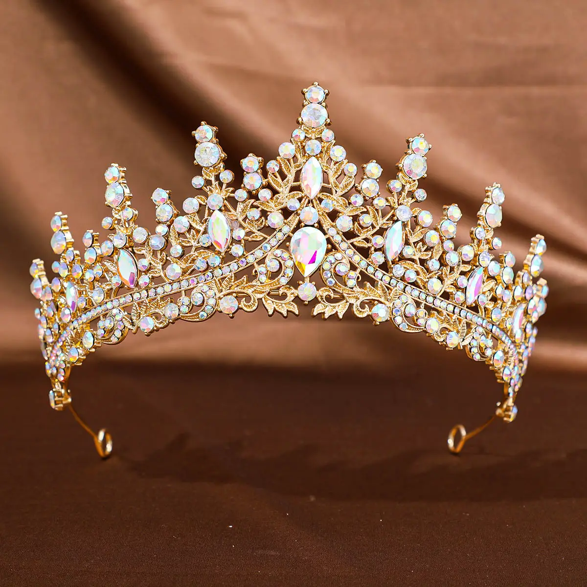 European Rhinestone Bridal Tiara Crown Accessory