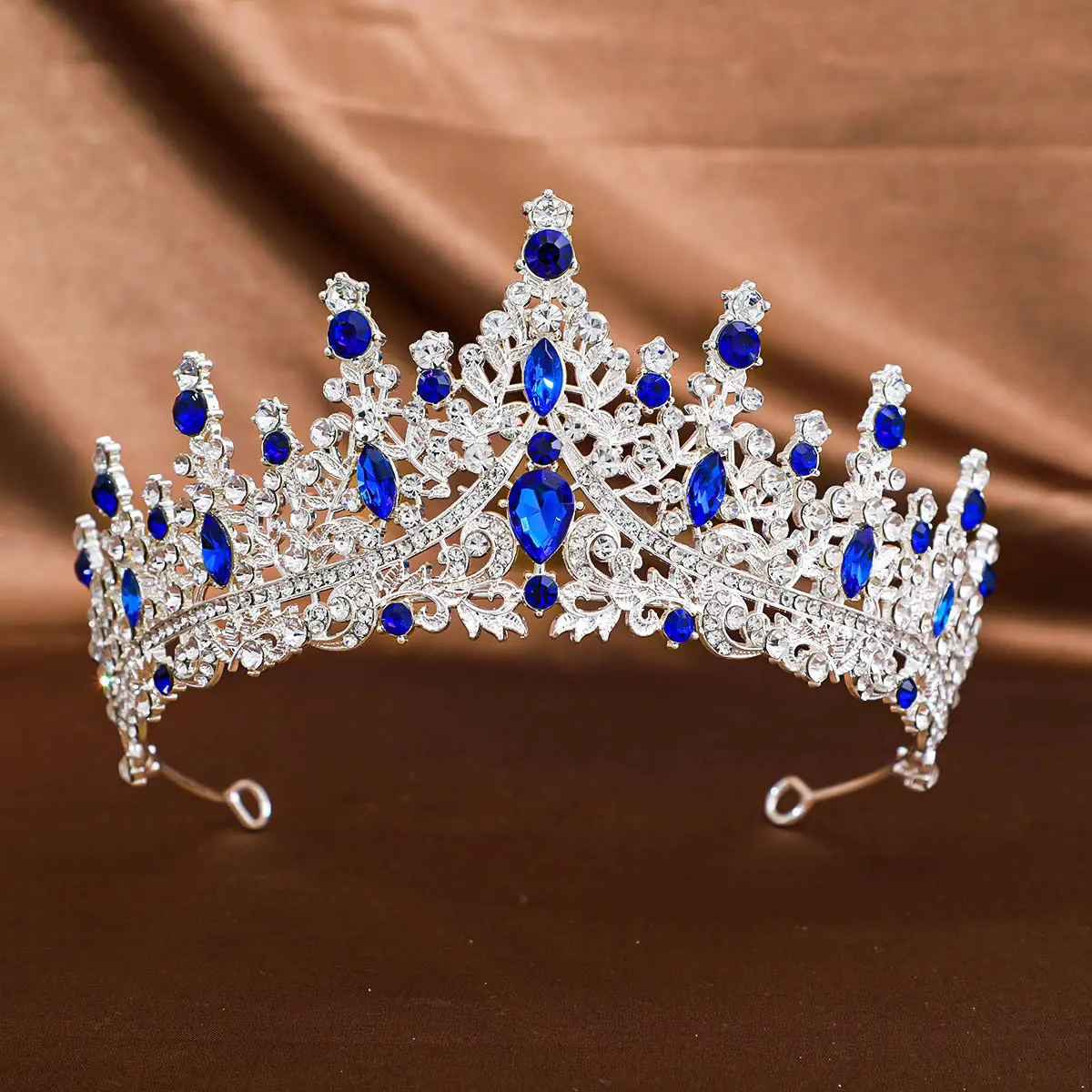 European Rhinestone Bridal Tiara Crown Accessory