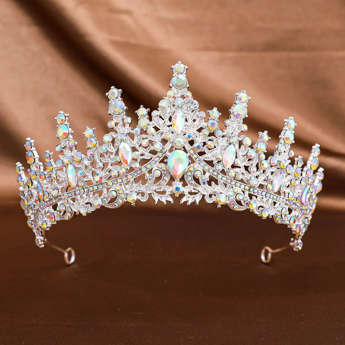 European Rhinestone Bridal Tiara Crown Accessory