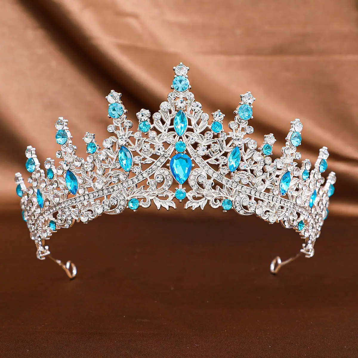 European Rhinestone Bridal Tiara Crown Accessory