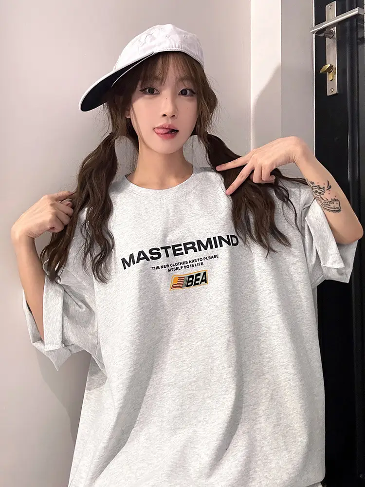 Women Black Mastermind Printed T-Shirt Short Sleeve - Image 4