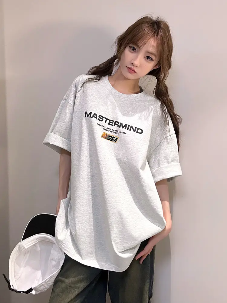Women Black Mastermind Printed T-Shirt Short Sleeve - Image 5