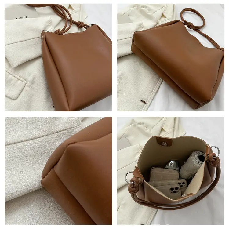 Women's Tan Leather Shoulder Bag 2024 Spring — feature 8