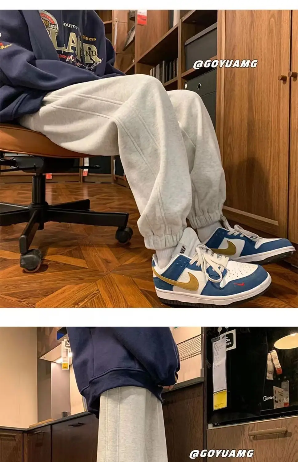 Men Fleece Lined Ankle Tied Sweatpants Winter Casual Pants — feature 11