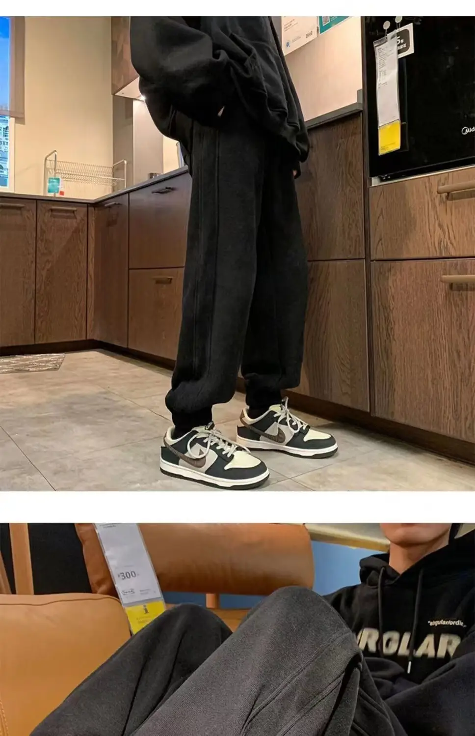 Men Fleece Lined Ankle Tied Sweatpants Winter Casual Pants — feature 17