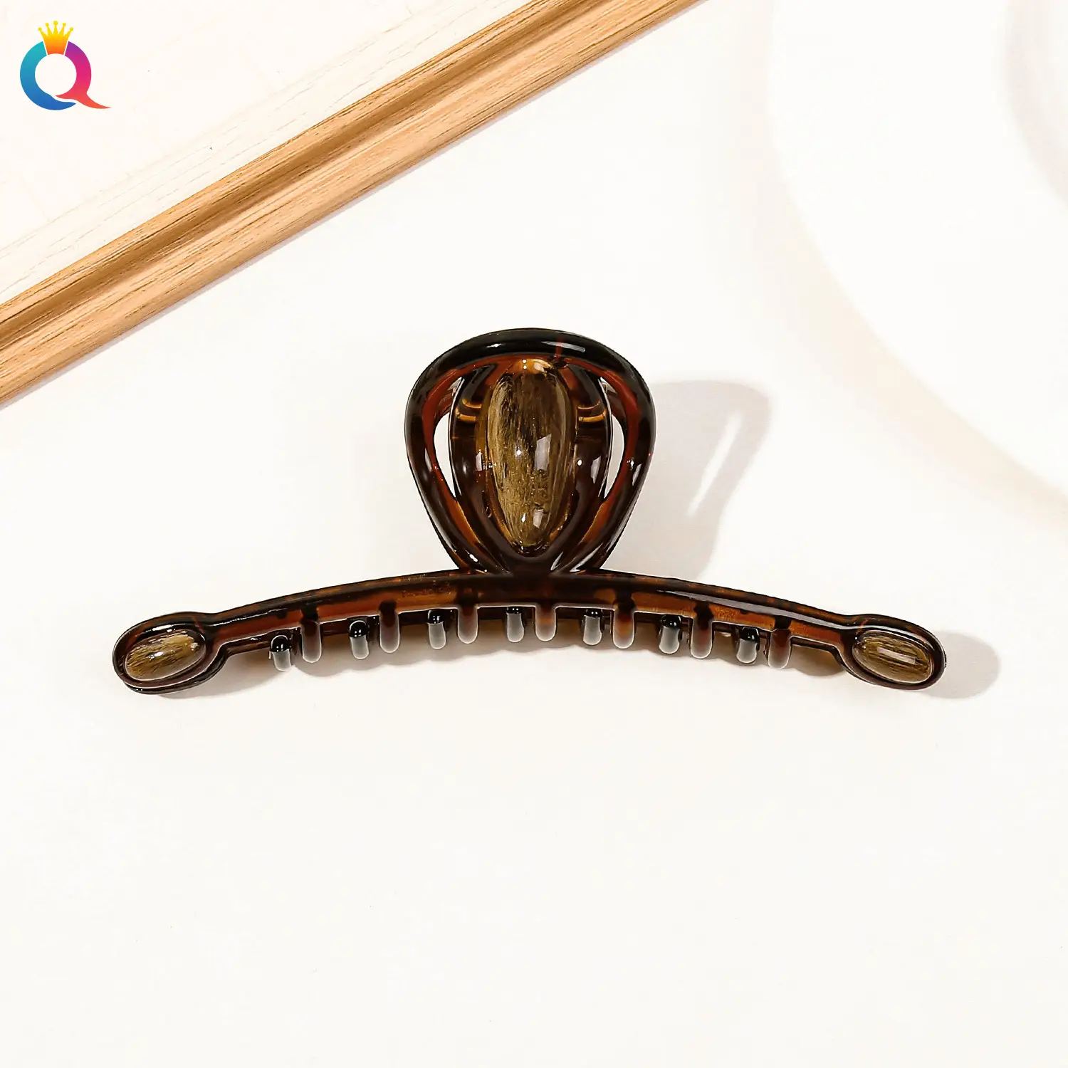 Qiyue Ancient Wooden Hair Clip Plate for Women - Image 2