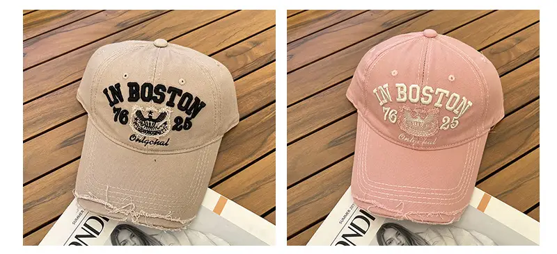 Women Red Boston Top Hat with Embroidery — feature 11