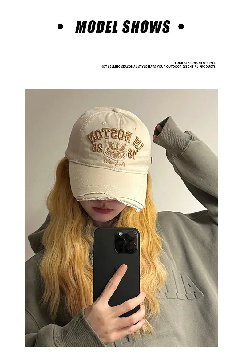 Women Red Boston Top Hat with Embroidery — feature 2