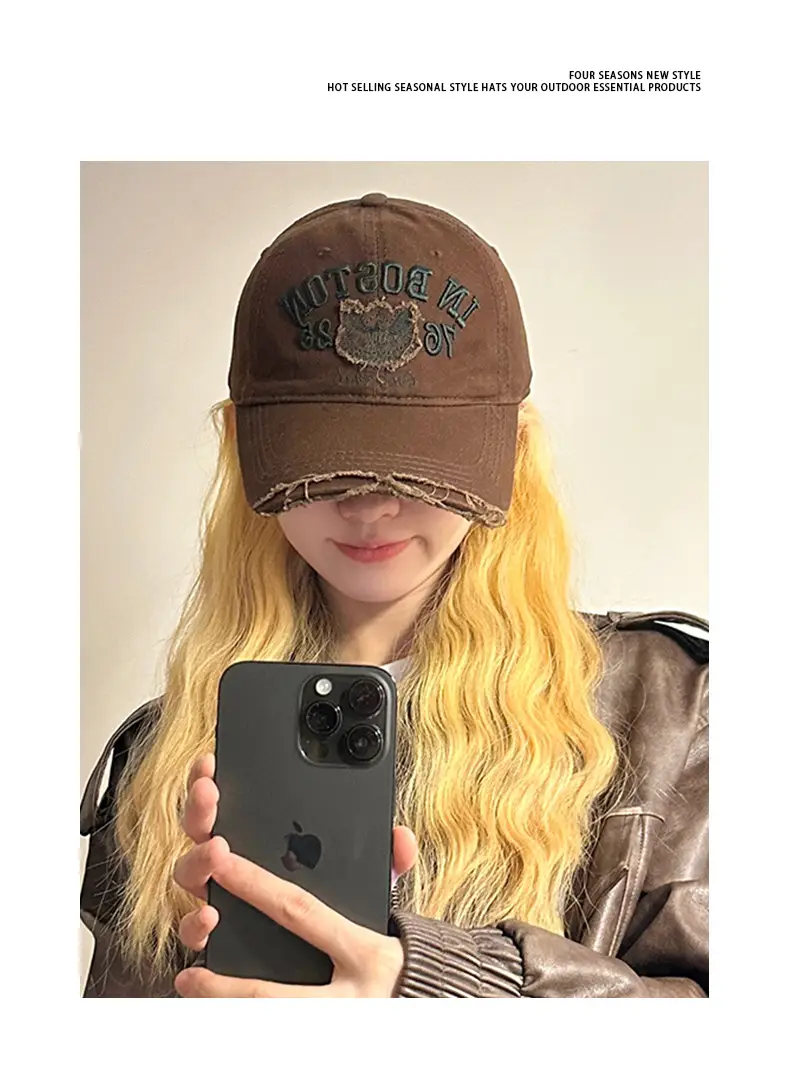 Women Red Boston Top Hat with Embroidery — feature 5