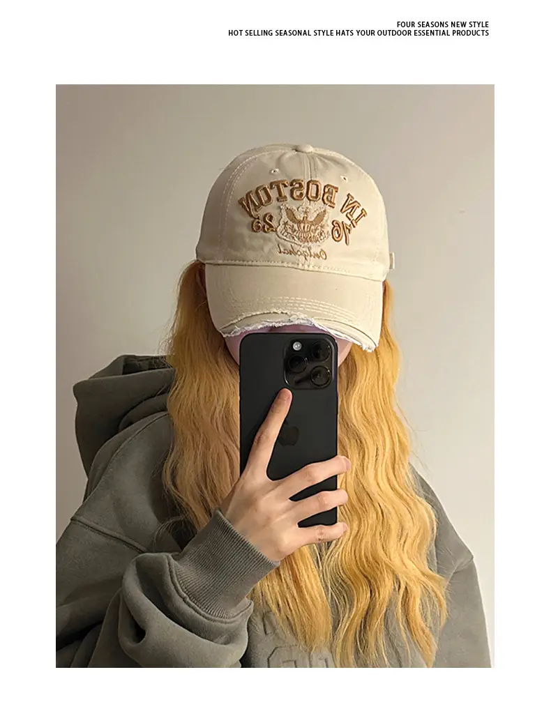 Women Red Boston Top Hat with Embroidery — feature 7