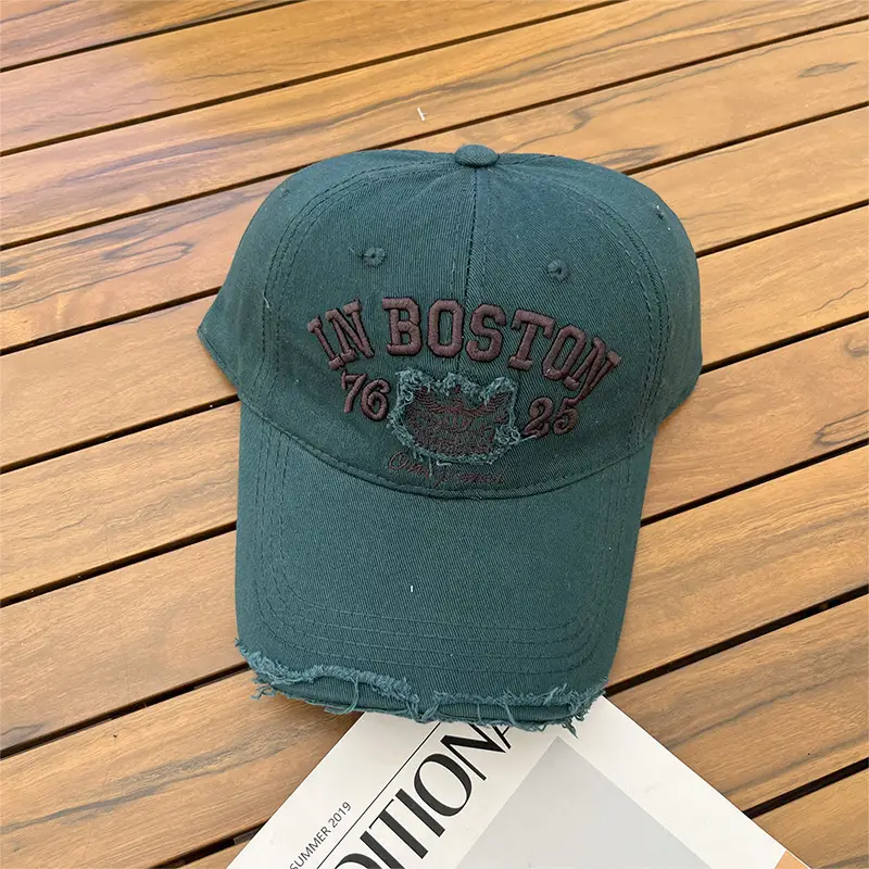 Women Red Boston Top Hat with Embroidery - Image 2