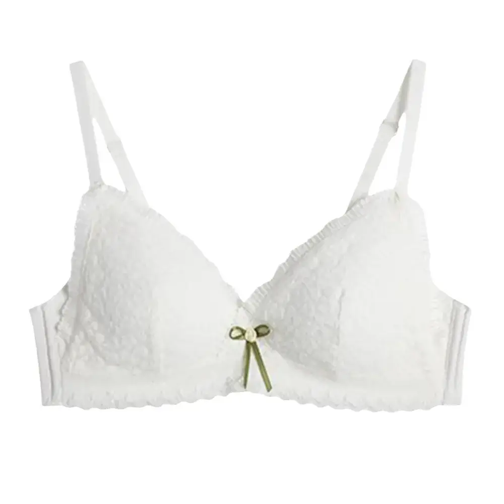 Black Lace Push Up Bra Small Chest Wireless Anti Sagging - Image 10