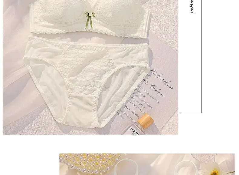Black Lace Push Up Bra Small Chest Wireless Anti Sagging — feature 33