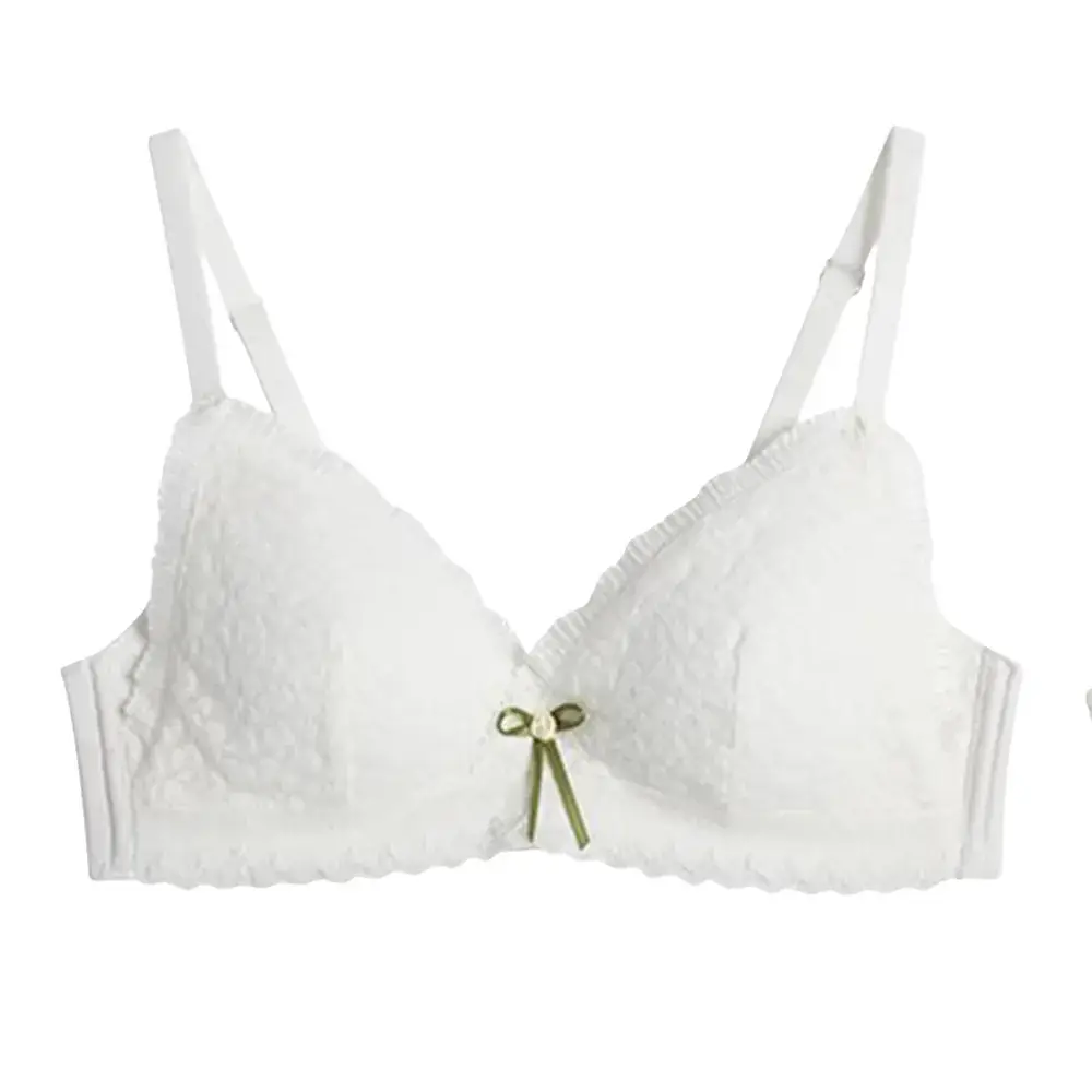 Black Lace Push Up Bra Small Chest Wireless Anti Sagging - Image 4