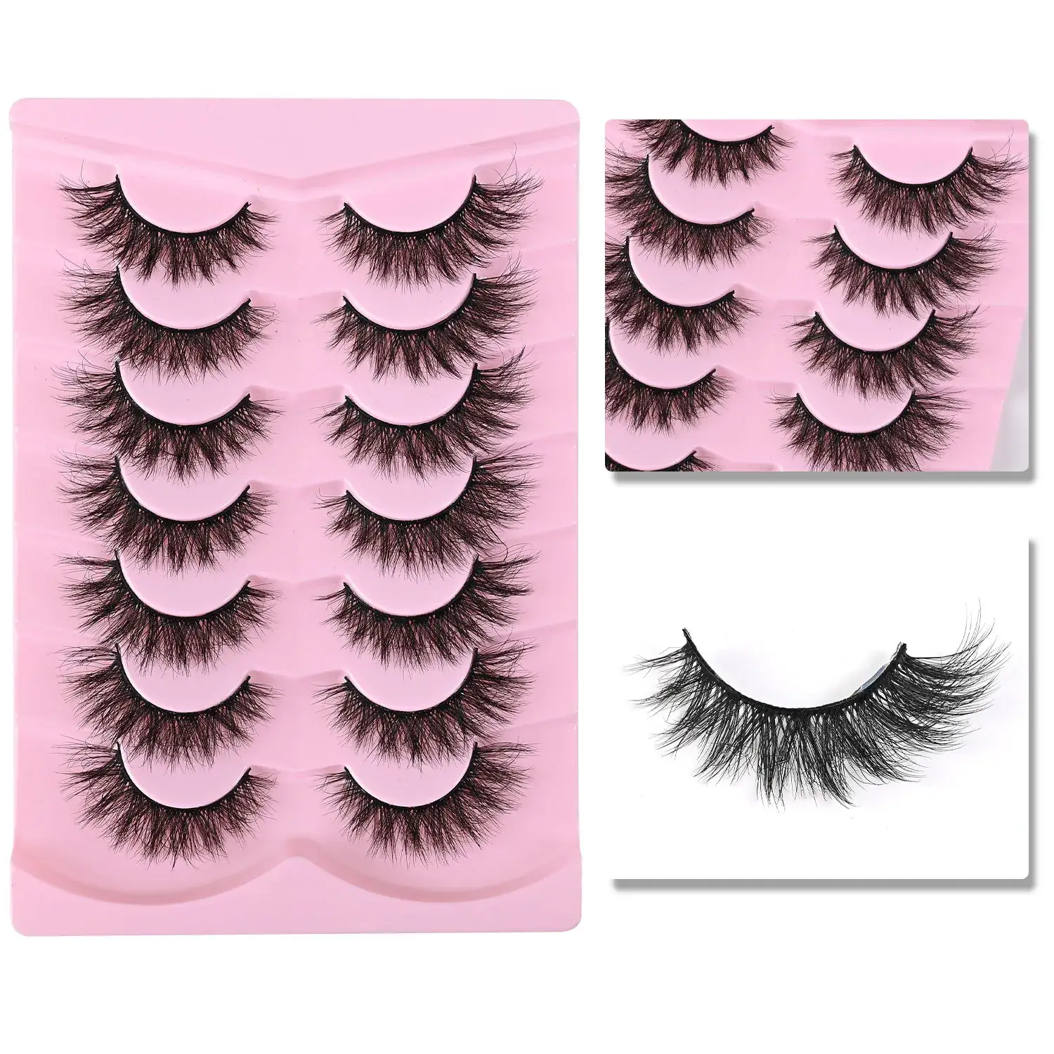5D False Eyelashes Large Capacity Self-Adhesive Natural Hard Stem - Image 14
