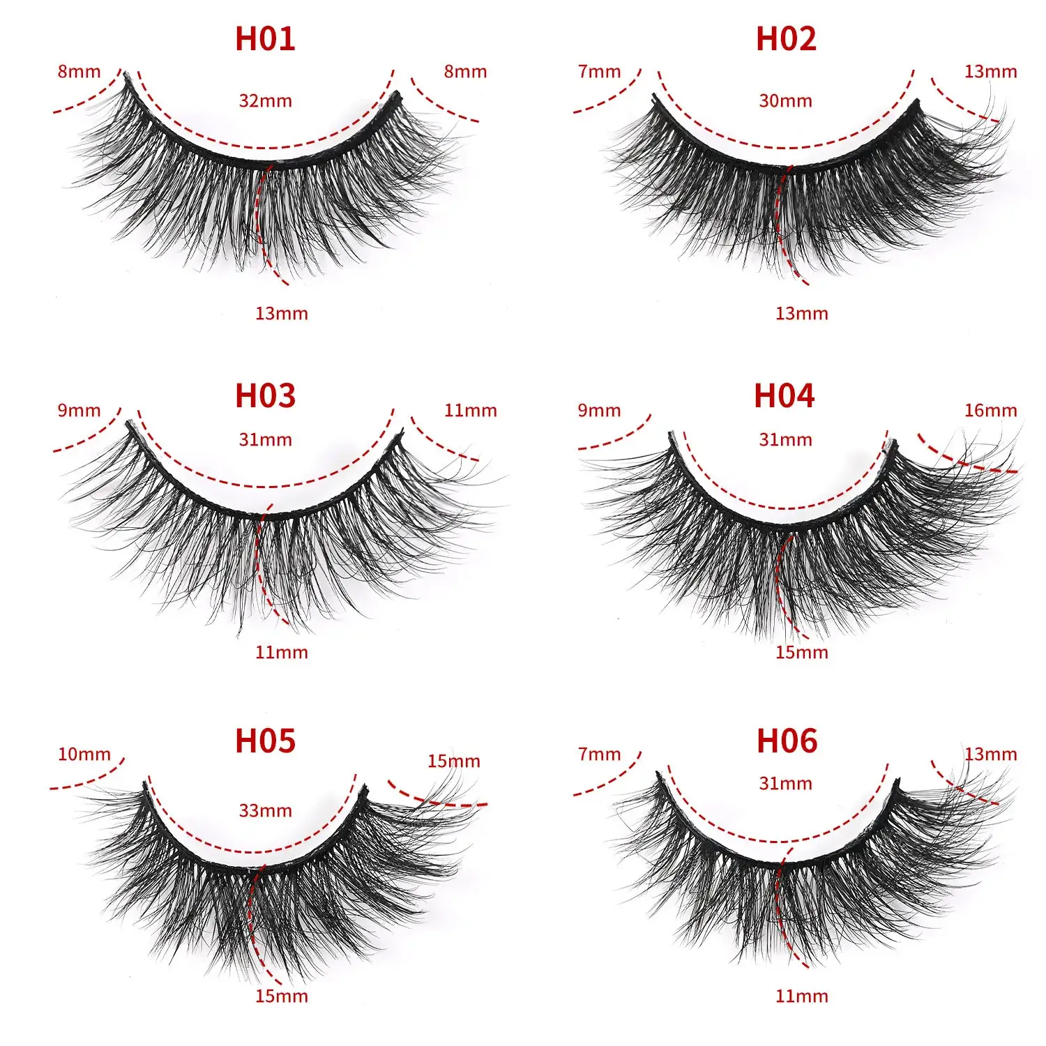 5D False Eyelashes Large Capacity Self-Adhesive Natural Hard Stem - Image 15
