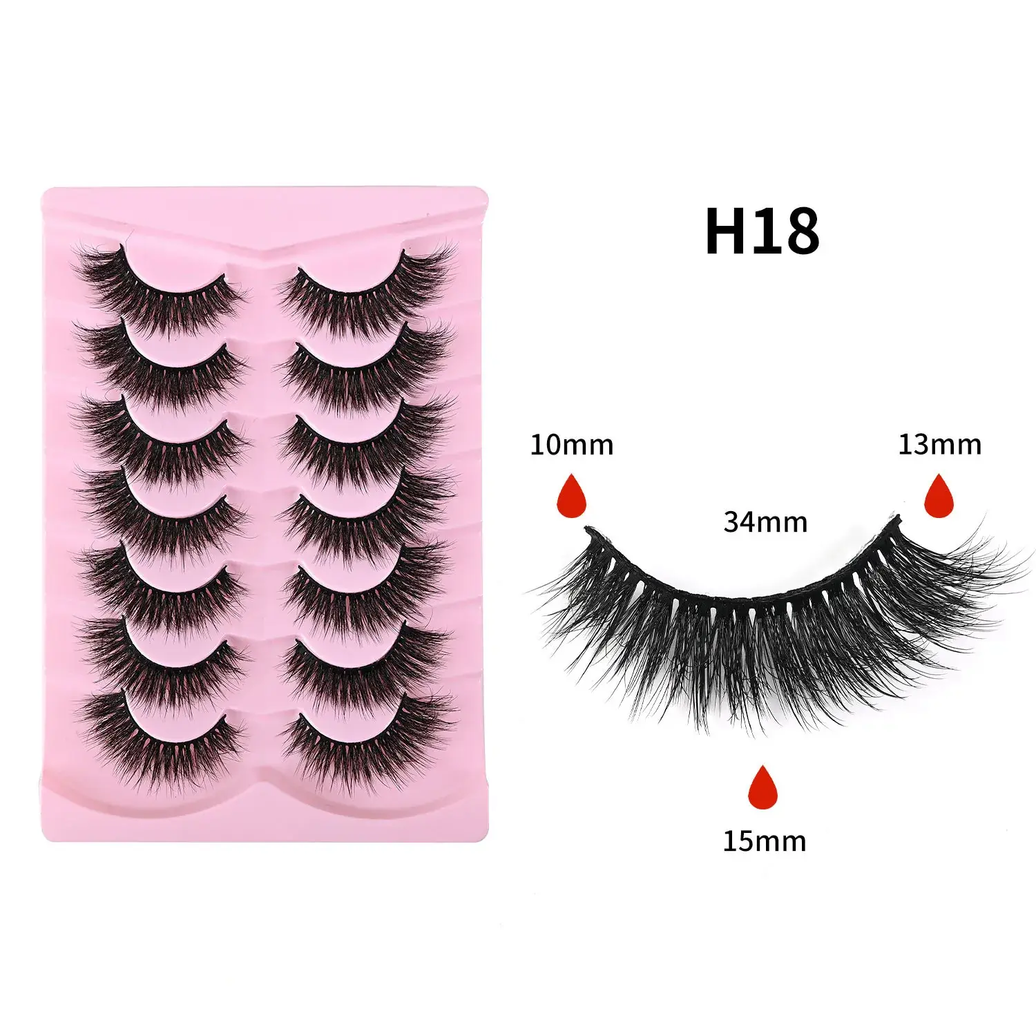 5D False Eyelashes Large Capacity Self-Adhesive Natural Hard Stem - Image 10