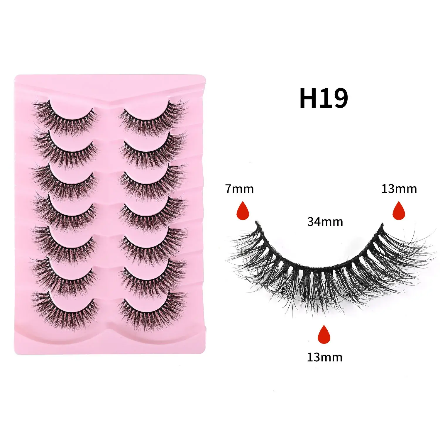 5D False Eyelashes Large Capacity Self-Adhesive Natural Hard Stem - Image 11