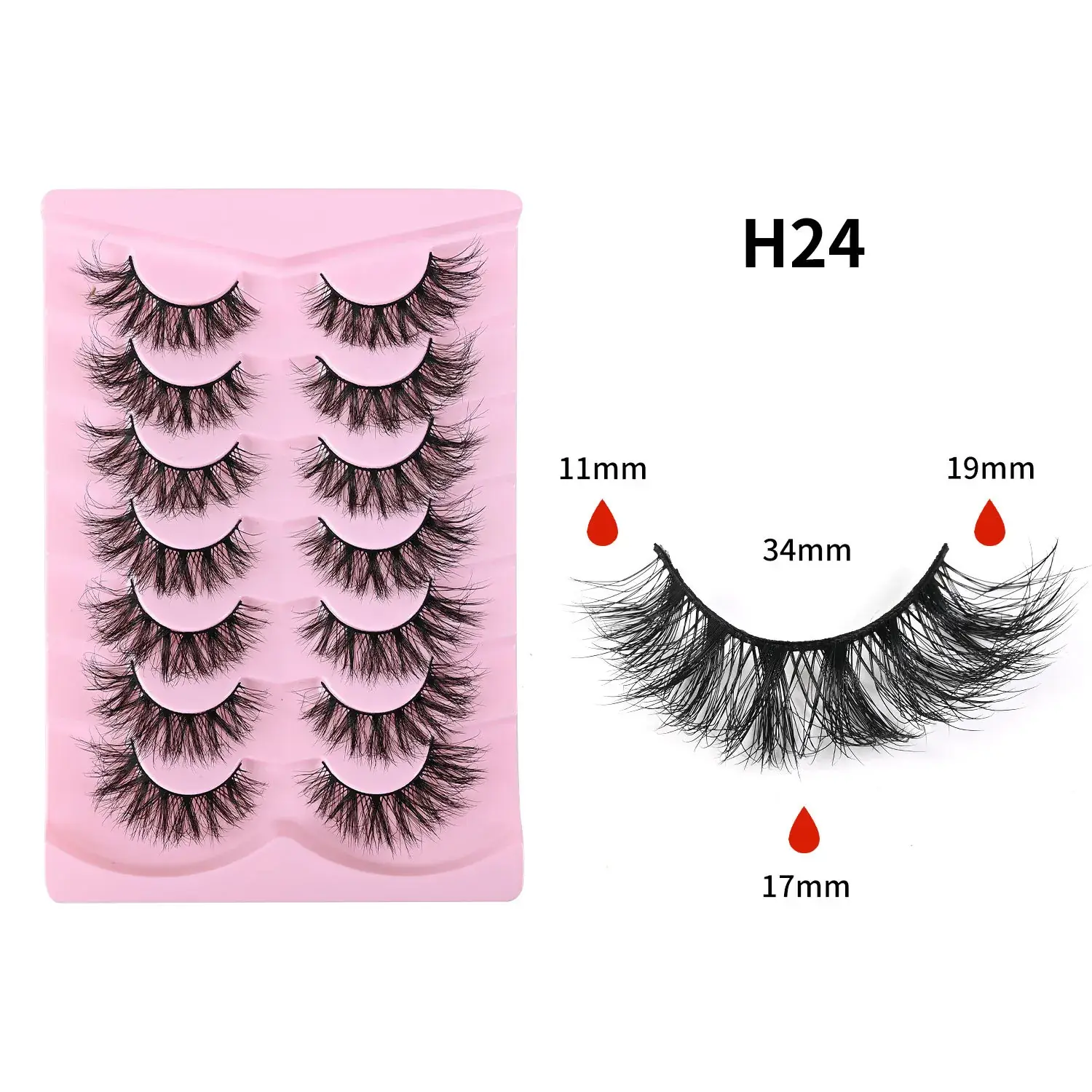 5D False Eyelashes Large Capacity Self-Adhesive Natural Hard Stem - Image 12