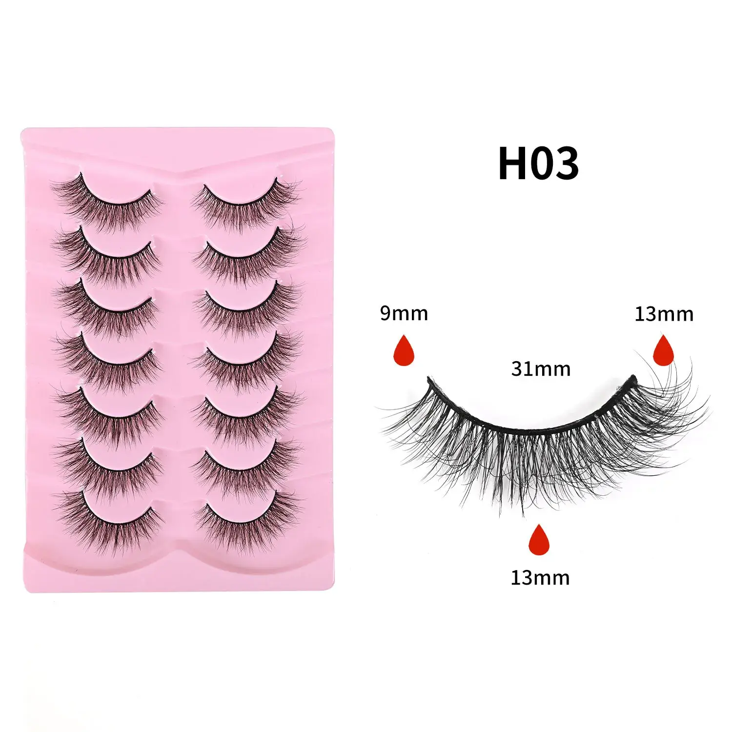5D False Eyelashes Large Capacity Self-Adhesive Natural Hard Stem - Image 3