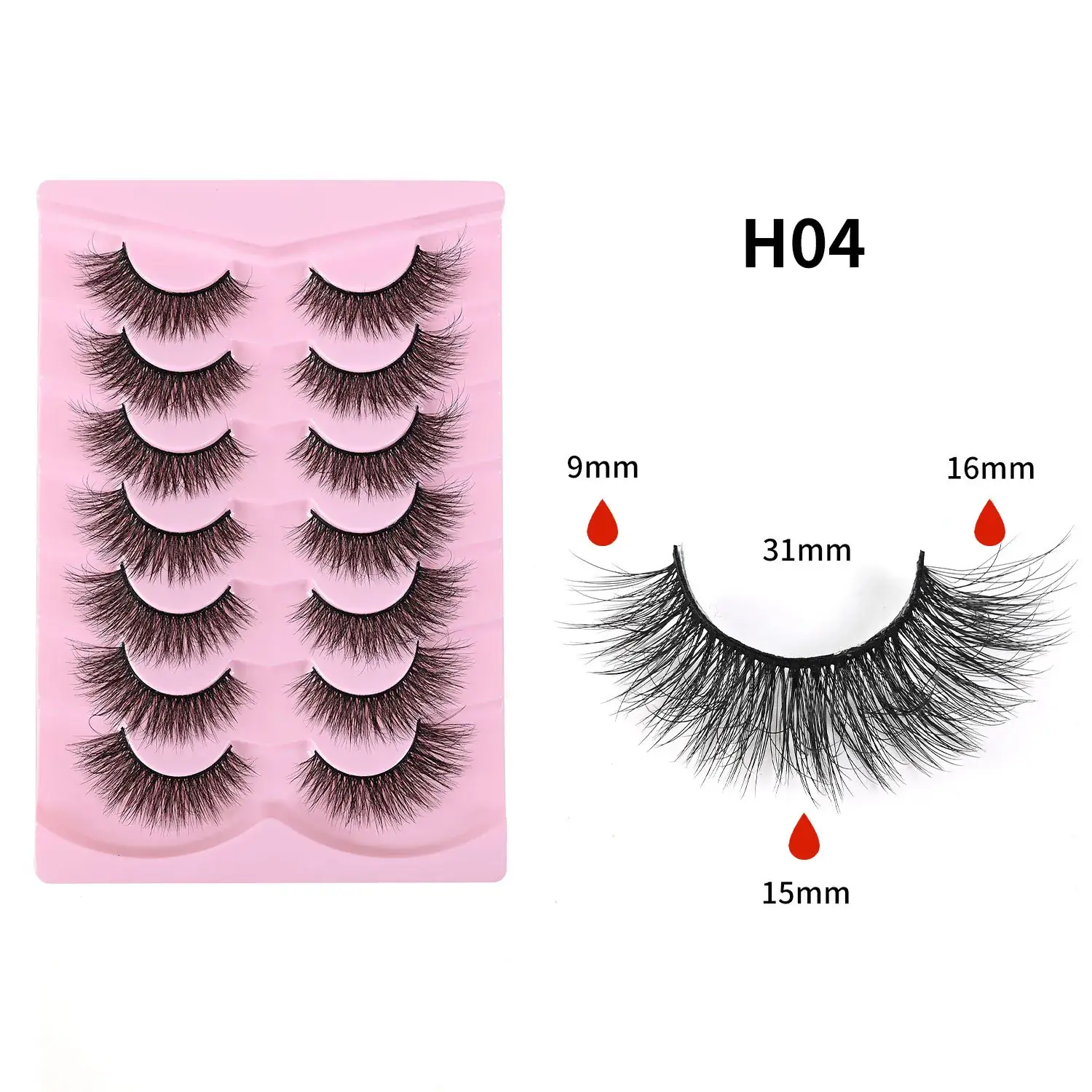 5D False Eyelashes Large Capacity Self-Adhesive Natural Hard Stem - Image 4