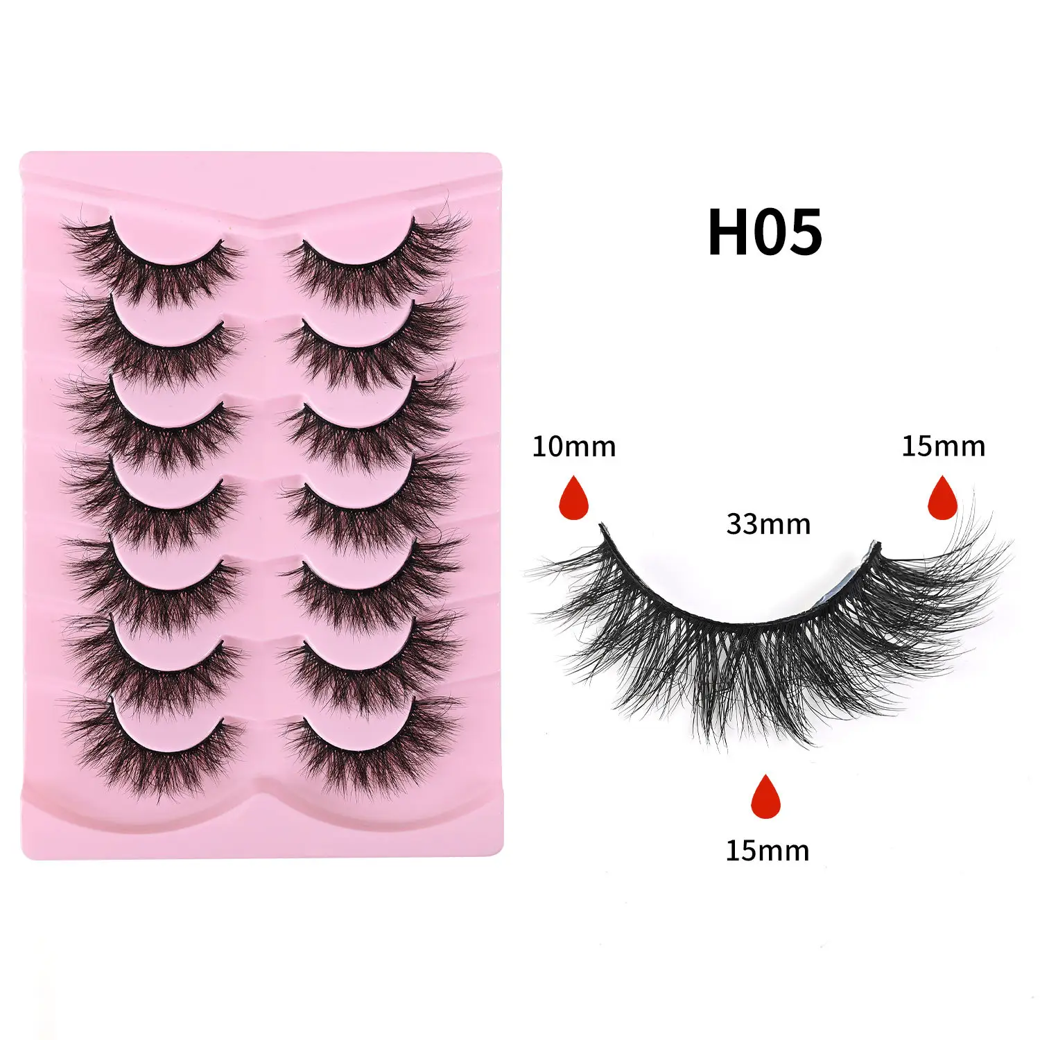 5D False Eyelashes Large Capacity Self-Adhesive Natural Hard Stem - Image 5