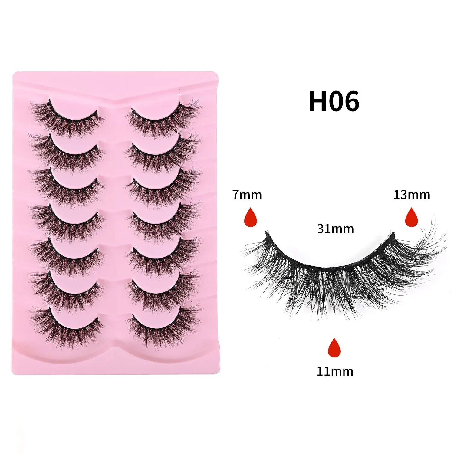 5D False Eyelashes Large Capacity Self-Adhesive Natural Hard Stem - Image 6