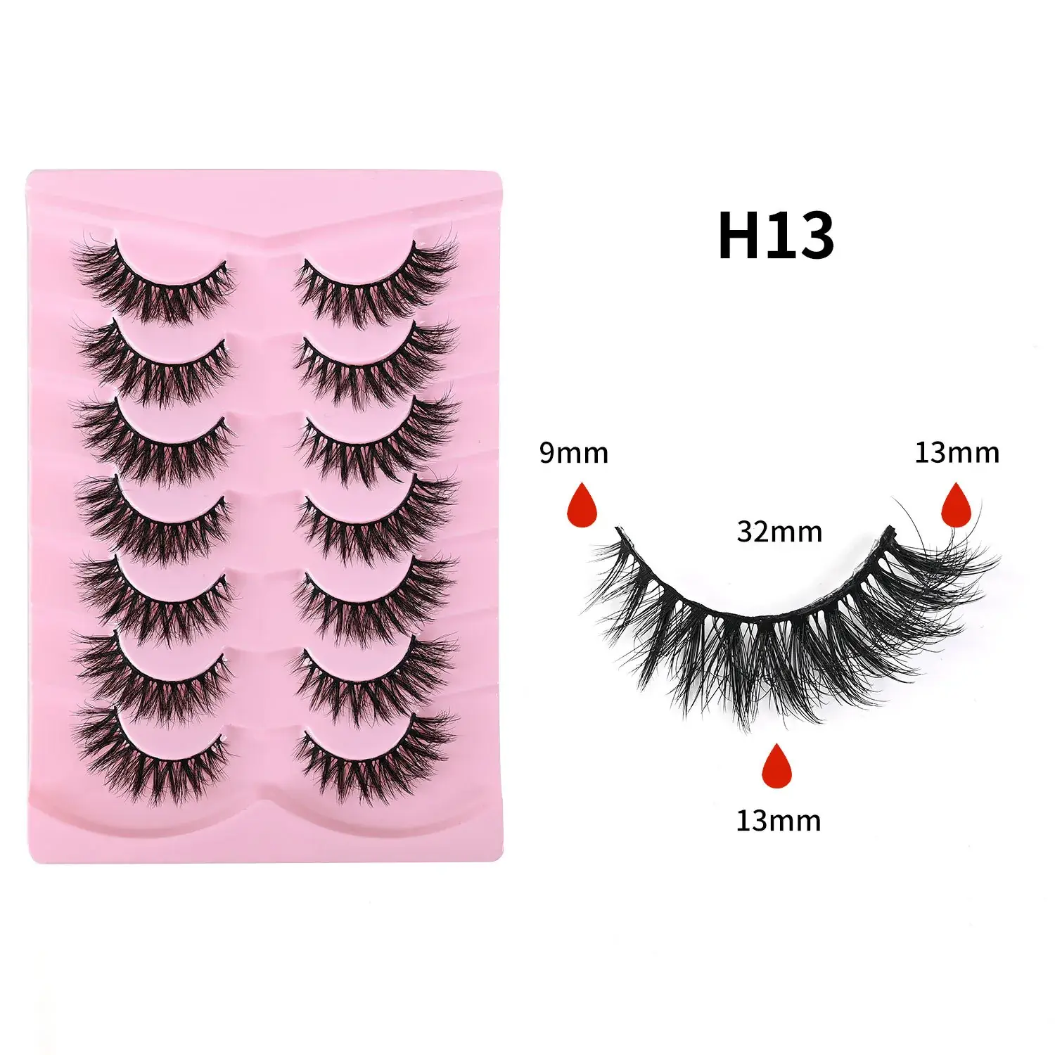 5D False Eyelashes Large Capacity Self-Adhesive Natural Hard Stem - Image 7