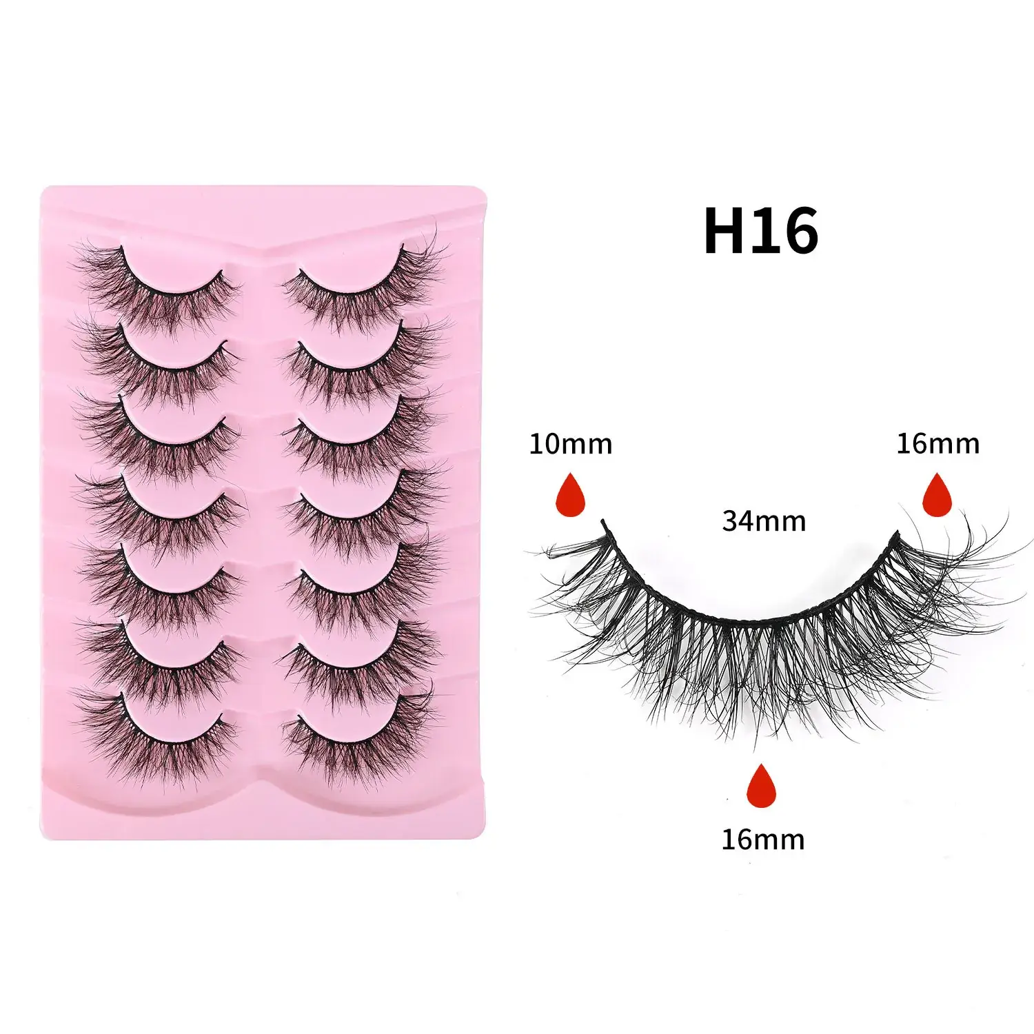 5D False Eyelashes Large Capacity Self-Adhesive Natural Hard Stem - Image 9