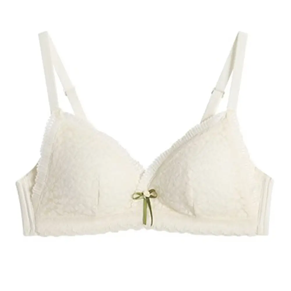 White Lace Triangular Cup Bra Women Summer - Image 10