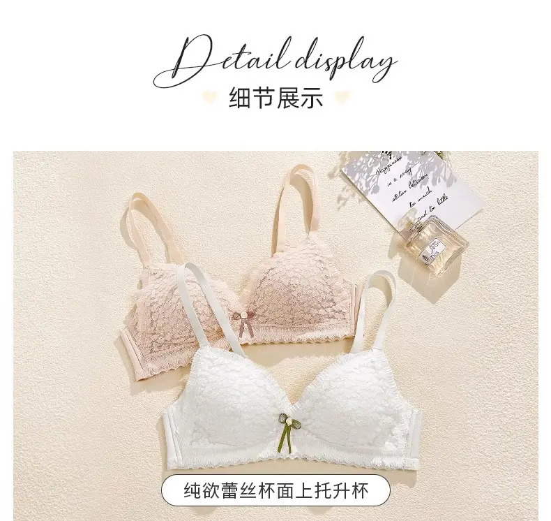 White Lace Triangular Cup Bra Women Summer — feature 10