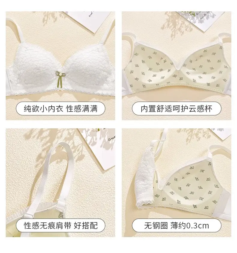 White Lace Triangular Cup Bra Women Summer — feature 11