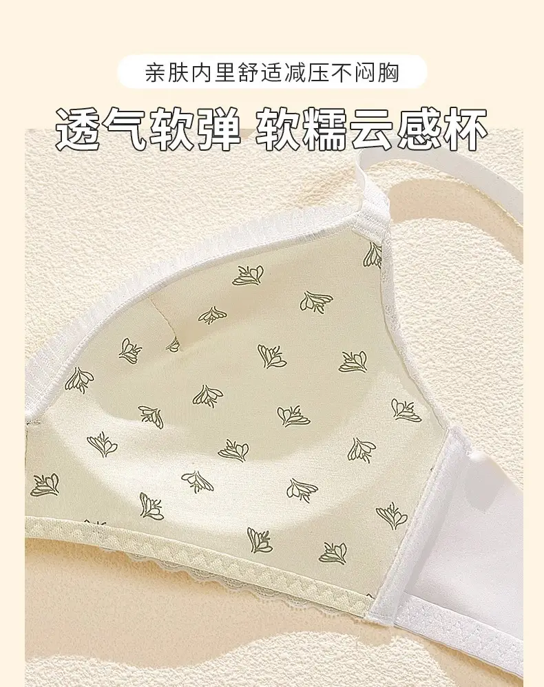 White Lace Triangular Cup Bra Women Summer — feature 6
